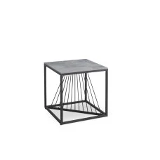 COFFEE TABLE INFINITY 2 KWADRAT, GRAY MARBLE / BLACK